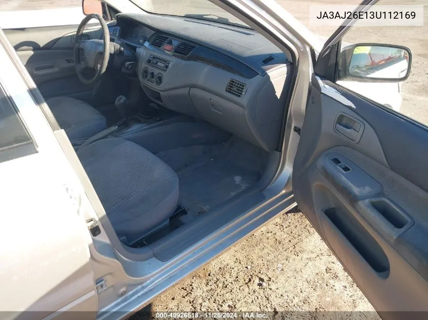 2003 Mitsubishi Lancer Es VIN: JA3AJ26E13U112169 Lot: 40926518