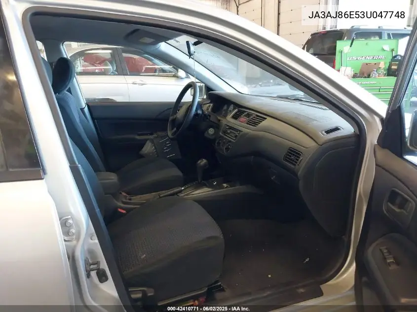 2003 Mitsubishi Lancer Oz Rally VIN: JA3AJ86E53U047748 Lot: 42410771