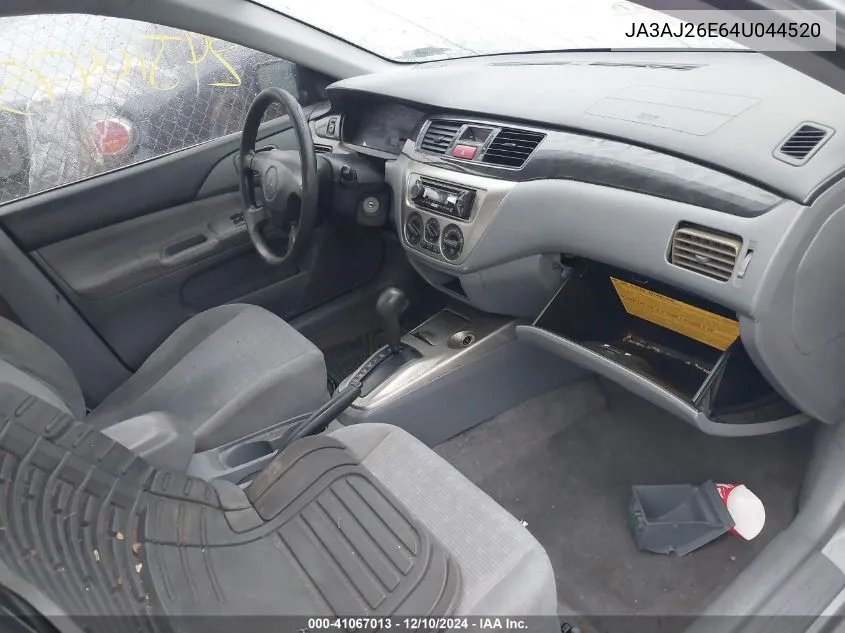 2004 Mitsubishi Lancer Es VIN: JA3AJ26E64U044520 Lot: 41067013