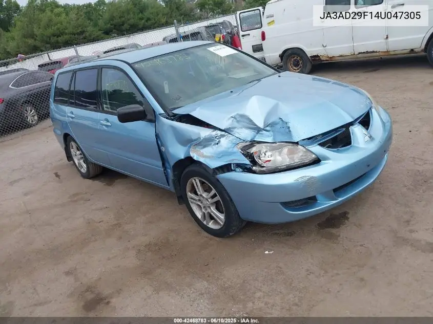 2004 Mitsubishi Lancer Sportback Ls VIN: JA3AD29F14U047305 Lot: 42468783