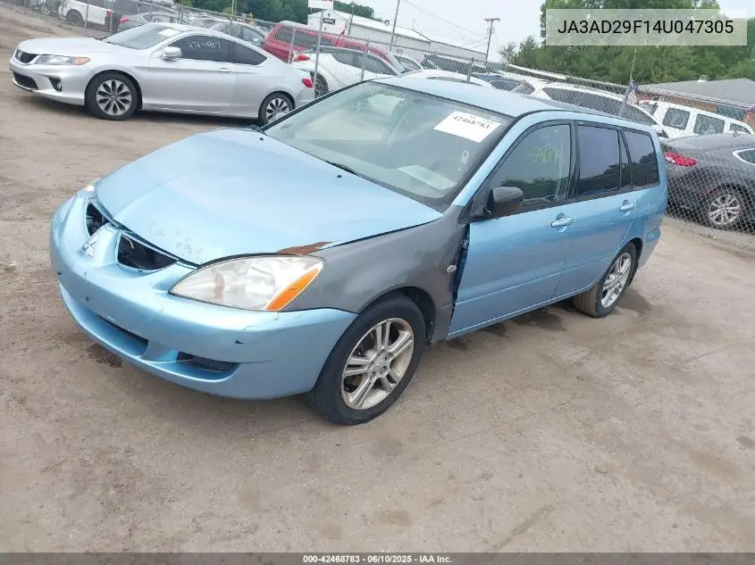 2004 Mitsubishi Lancer Sportback Ls VIN: JA3AD29F14U047305 Lot: 42468783