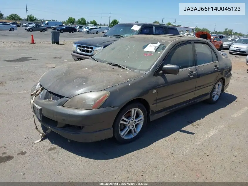 2004 Mitsubishi Lancer Ralliart VIN: JA3AJ66F14U045123 Lot: 42596194