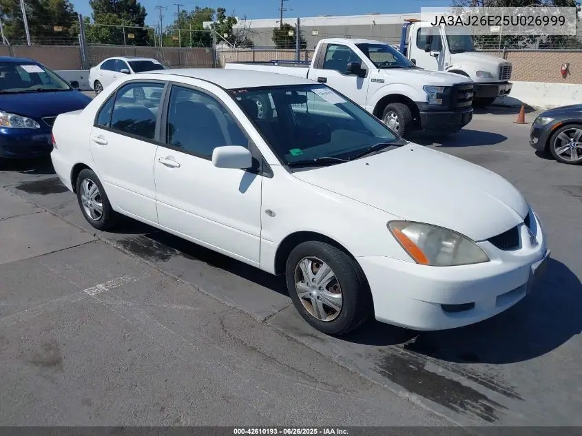 2005 Mitsubishi Lancer Es VIN: JA3AJ26E25U026999 Lot: 42610193