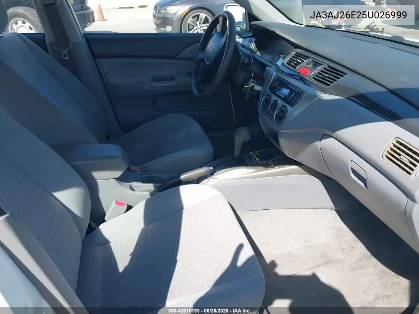 2005 Mitsubishi Lancer Es VIN: JA3AJ26E25U026999 Lot: 42610193