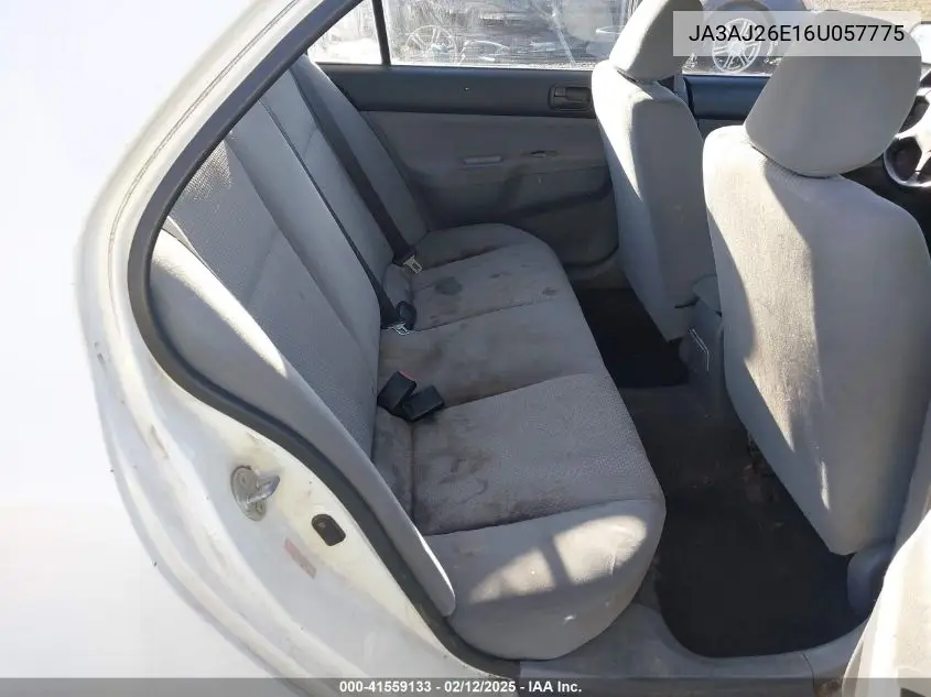 2006 Mitsubishi Lancer Es/Se VIN: JA3AJ26E16U057775 Lot: 41559133