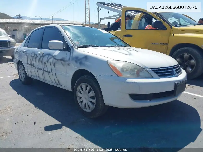 2006 Mitsubishi Lancer Es/Se VIN: JA3AJ26E56U012676 Lot: 41857476