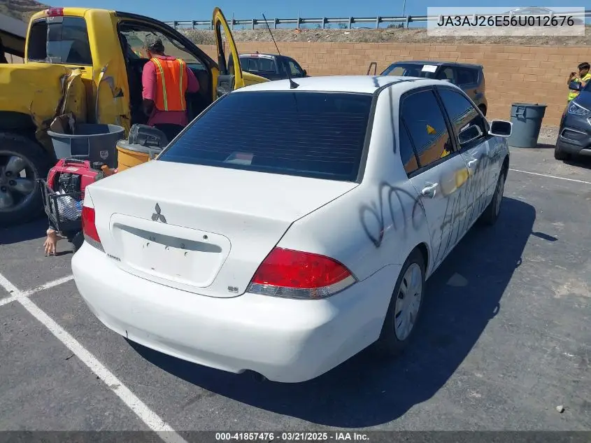 2006 Mitsubishi Lancer Es/Se VIN: JA3AJ26E56U012676 Lot: 41857476