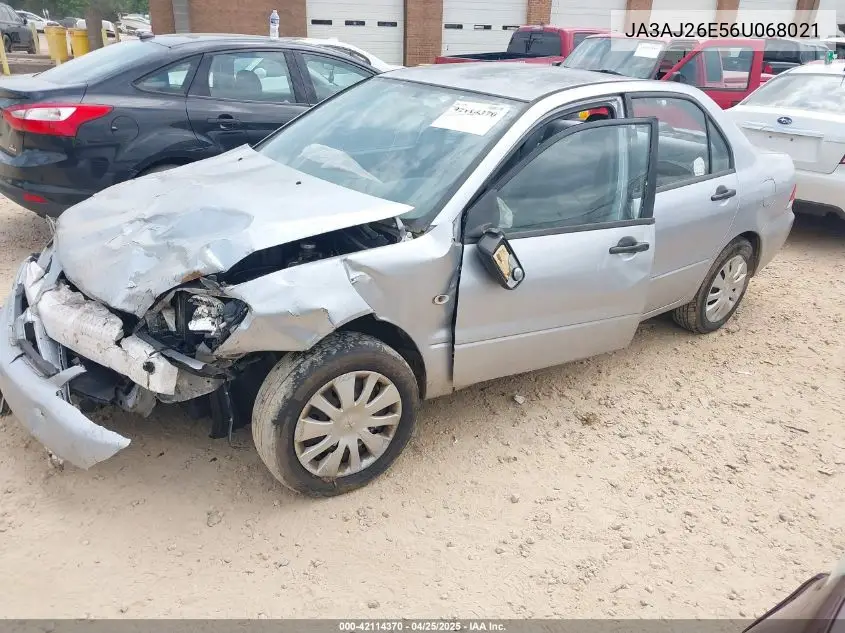 2006 Mitsubishi Lancer Es/Se VIN: JA3AJ26E56U068021 Lot: 42114370