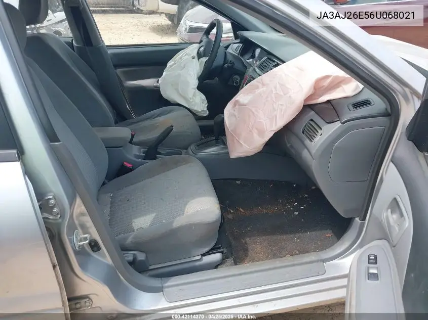 2006 Mitsubishi Lancer Es/Se VIN: JA3AJ26E56U068021 Lot: 42114370
