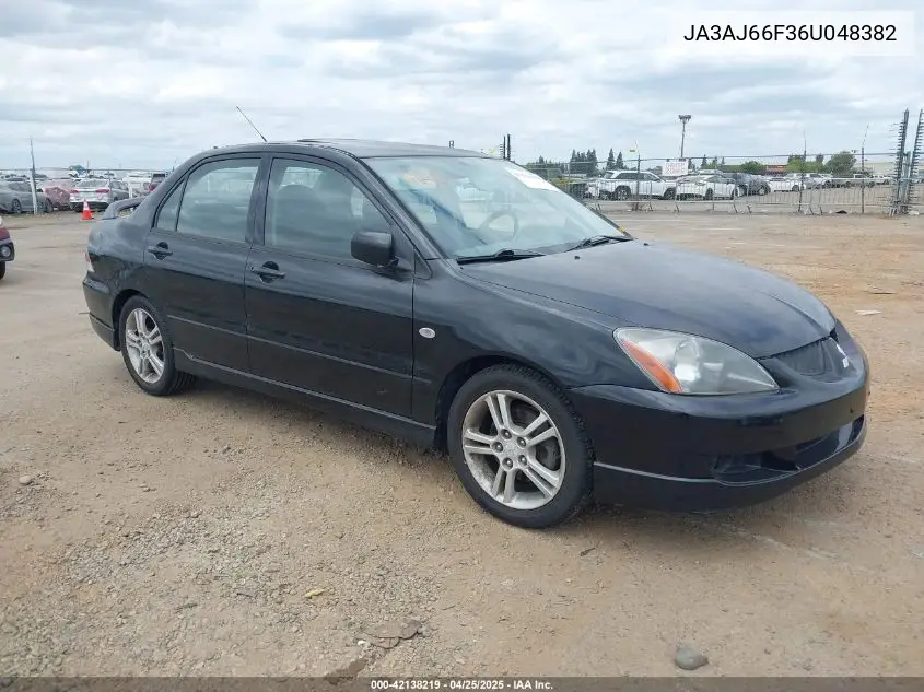 2006 Mitsubishi Lancer Ralliart VIN: JA3AJ66F36U048382 Lot: 42138219