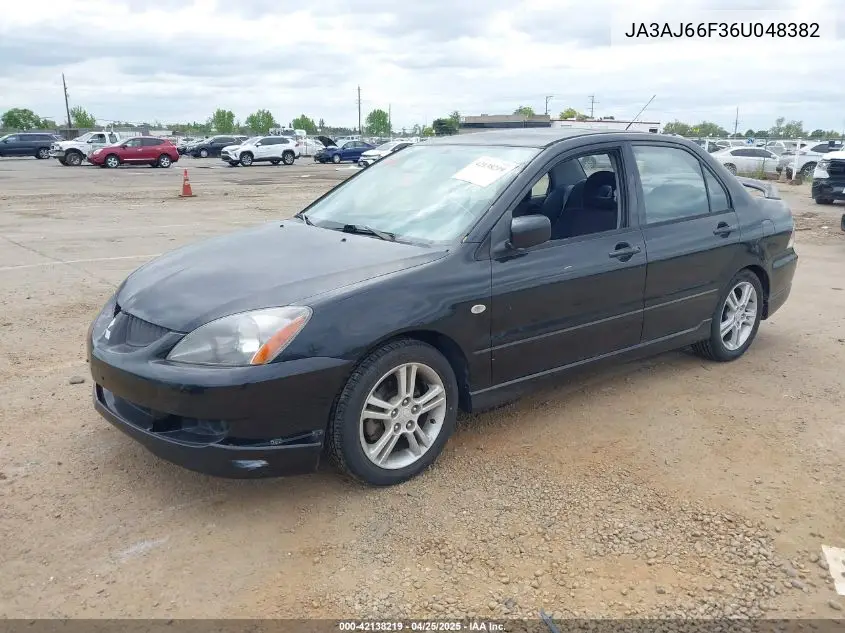 2006 Mitsubishi Lancer Ralliart VIN: JA3AJ66F36U048382 Lot: 42138219