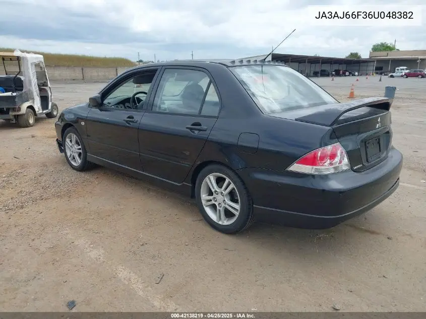 2006 Mitsubishi Lancer Ralliart VIN: JA3AJ66F36U048382 Lot: 42138219