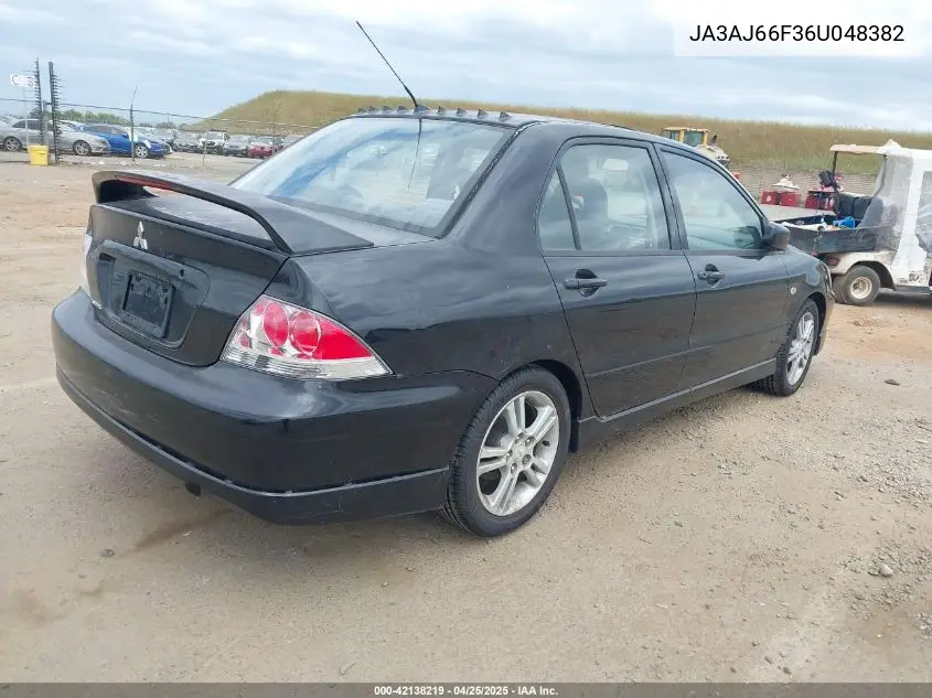 2006 Mitsubishi Lancer Ralliart VIN: JA3AJ66F36U048382 Lot: 42138219