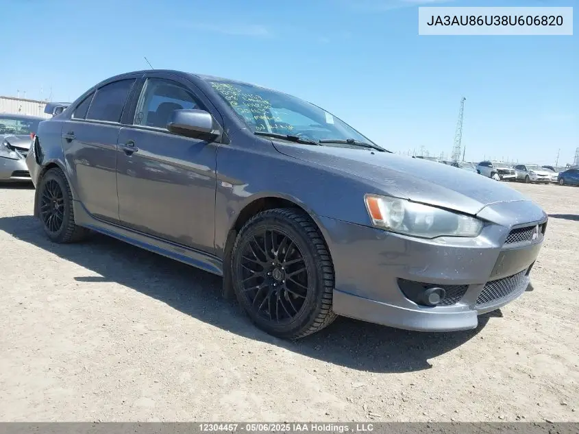 2008 Mitsubishi Lancer Gts VIN: JA3AU86U38U606820 Lot: 12304457