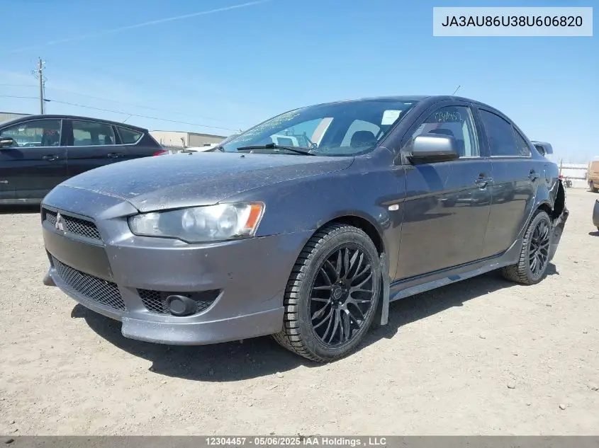 2008 Mitsubishi Lancer Gts VIN: JA3AU86U38U606820 Lot: 12304457