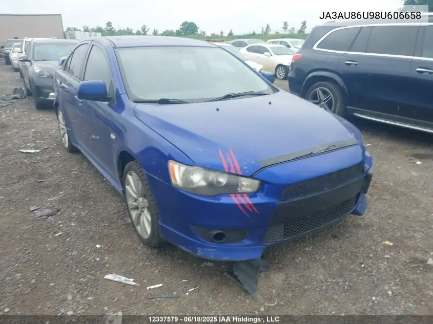 2008 Mitsubishi Lancer Gts VIN: JA3AU86U98U606658 Lot: 12337579