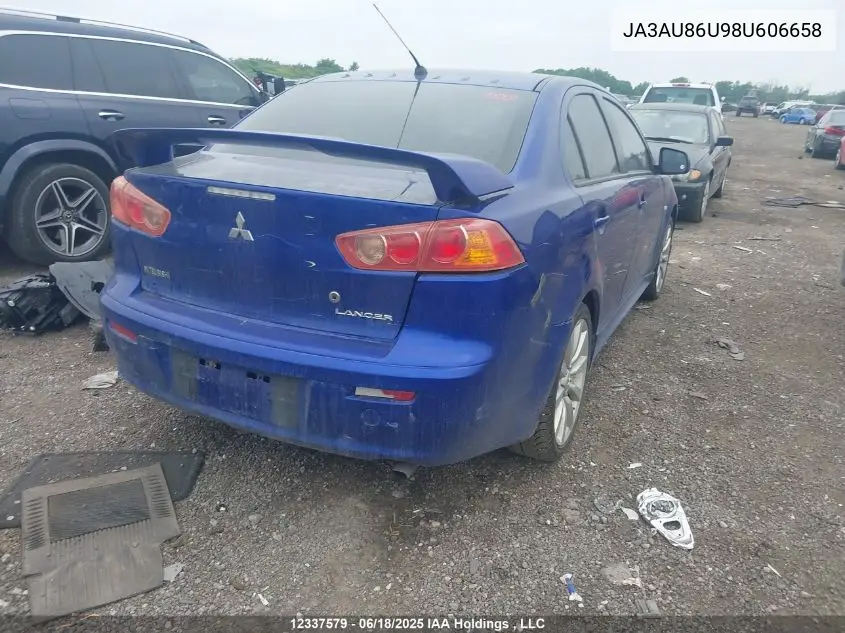 2008 Mitsubishi Lancer Gts VIN: JA3AU86U98U606658 Lot: 12337579