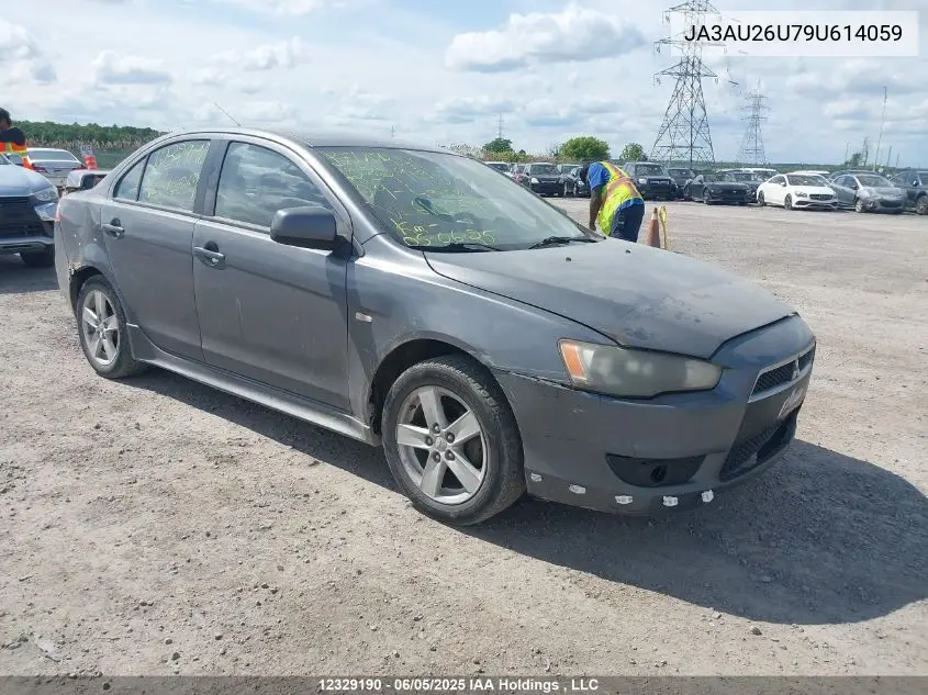 2009 Mitsubishi Lancer VIN: JA3AU26U79U614059 Lot: 12329190