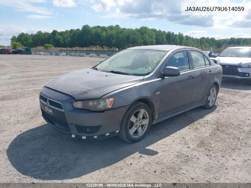 2009 Mitsubishi Lancer VIN: JA3AU26U79U614059 Lot: 12329190