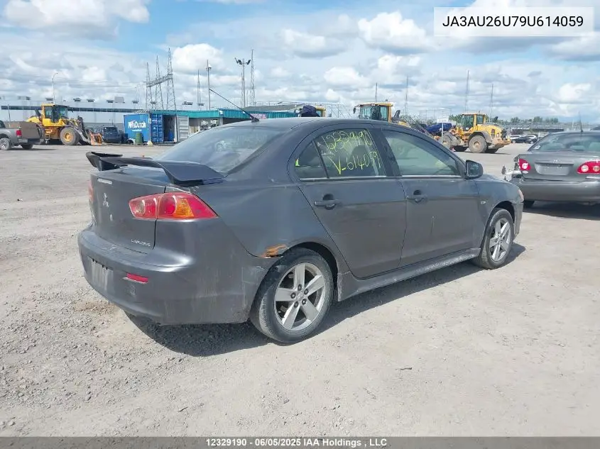 2009 Mitsubishi Lancer VIN: JA3AU26U79U614059 Lot: 12329190