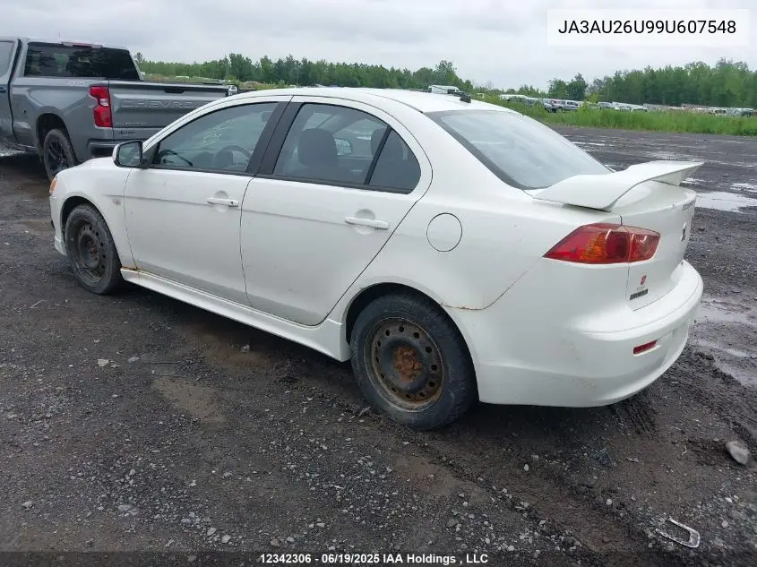 2009 Mitsubishi Lancer Es/Es Sport VIN: JA3AU26U99U607548 Lot: 12342306
