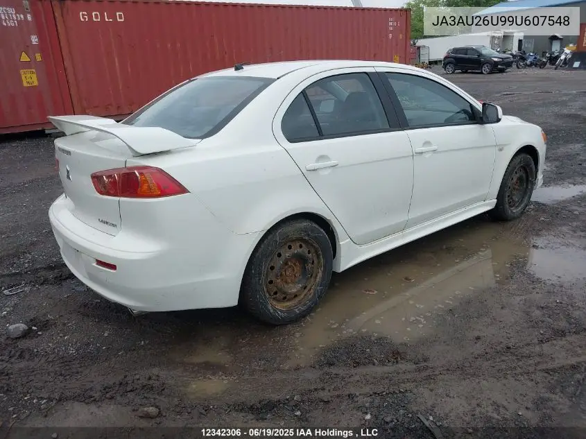 2009 Mitsubishi Lancer Es/Es Sport VIN: JA3AU26U99U607548 Lot: 12342306