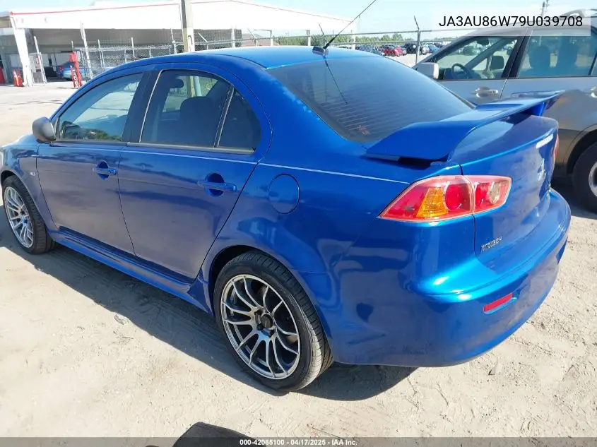 2009 Mitsubishi Lancer Gts VIN: JA3AU86W79U039708 Lot: 42065100