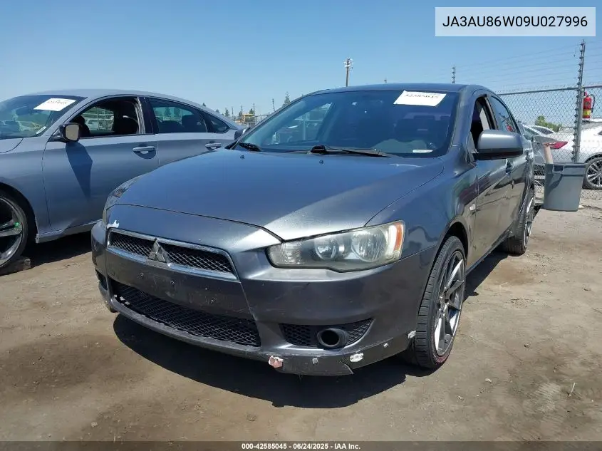 2009 Mitsubishi Lancer Gts VIN: JA3AU86W09U027996 Lot: 42585045