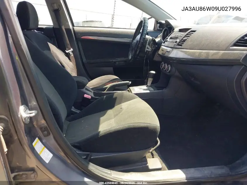 2009 Mitsubishi Lancer Gts VIN: JA3AU86W09U027996 Lot: 42585045