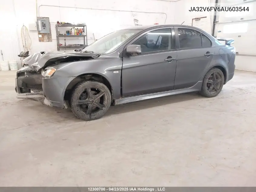2010 Mitsubishi Lancer Ralliart VIN: JA32V6FV6AU603544 Lot: 12300700