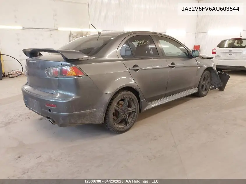 2010 Mitsubishi Lancer Ralliart VIN: JA32V6FV6AU603544 Lot: 12300700
