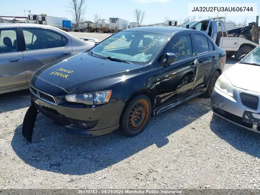 2010 Mitsubishi Lancer Se VIN: JA32U2FU3AU606744 Lot: 20110783