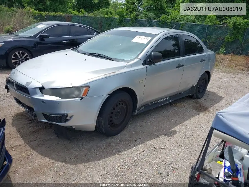 2010 Mitsubishi Lancer De VIN: JA32U1FU7AU008019 Lot: 42181672
