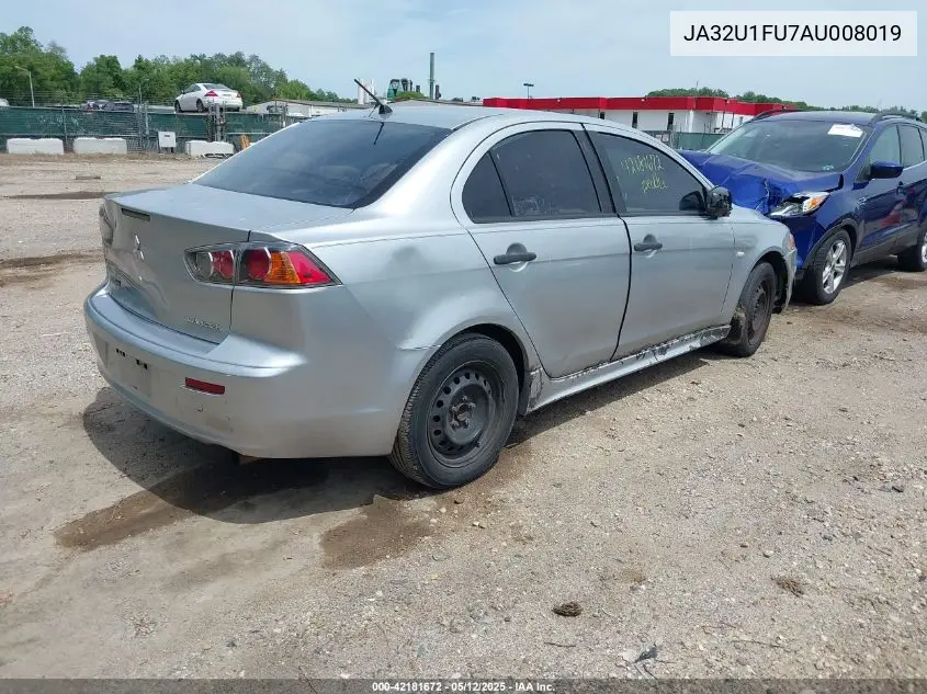 2010 Mitsubishi Lancer De VIN: JA32U1FU7AU008019 Lot: 42181672