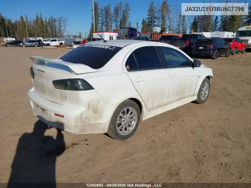 2011 Mitsubishi Lancer Se VIN: JA32U2FU3BU607796 Lot: 12302682