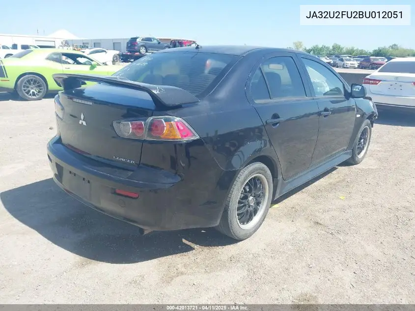 2011 Mitsubishi Lancer Es VIN: JA32U2FU2BU012051 Lot: 42013721