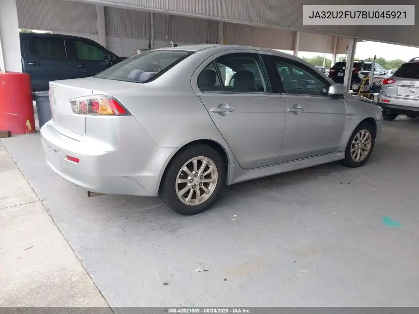2011 Mitsubishi Lancer Es VIN: JA32U2FU7BU045921 Lot: 42621559