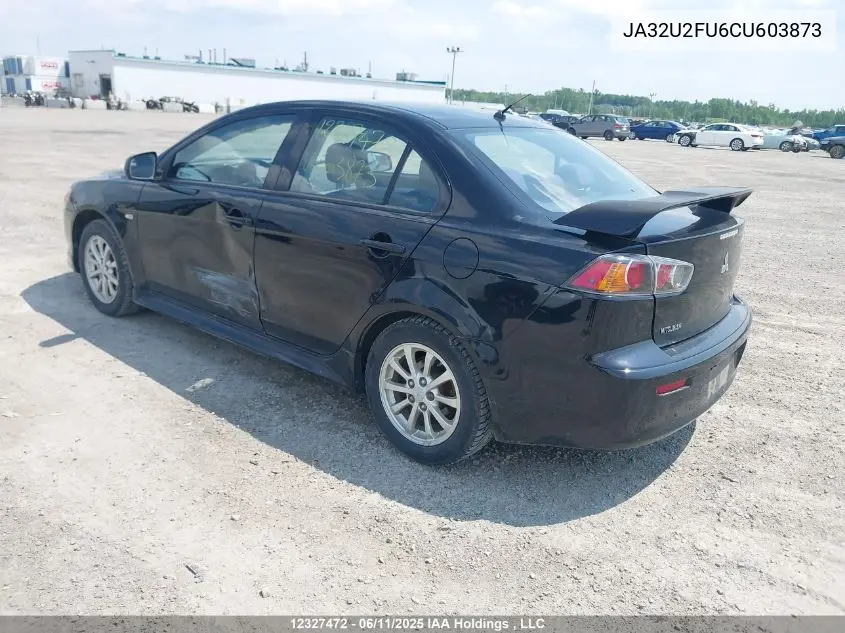 2012 Mitsubishi Lancer Se VIN: JA32U2FU6CU603873 Lot: 12327472