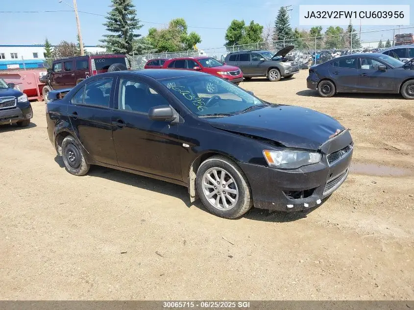 2012 Mitsubishi Lancer Se VIN: JA32V2FW1CU603956 Lot: 30065715