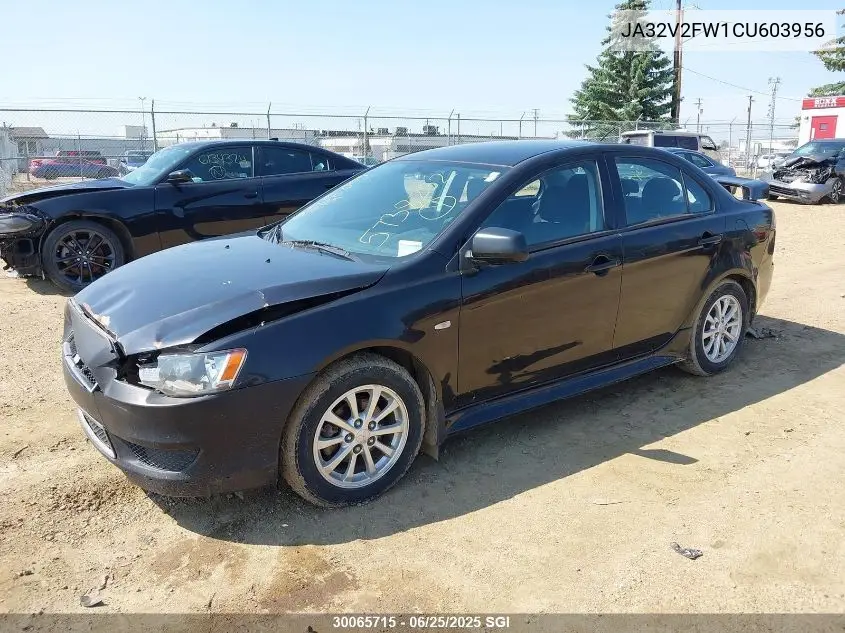 2012 Mitsubishi Lancer Se VIN: JA32V2FW1CU603956 Lot: 30065715