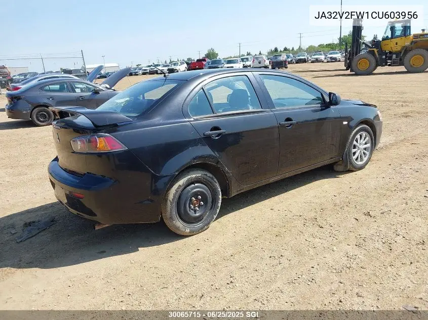 2012 Mitsubishi Lancer Se VIN: JA32V2FW1CU603956 Lot: 30065715