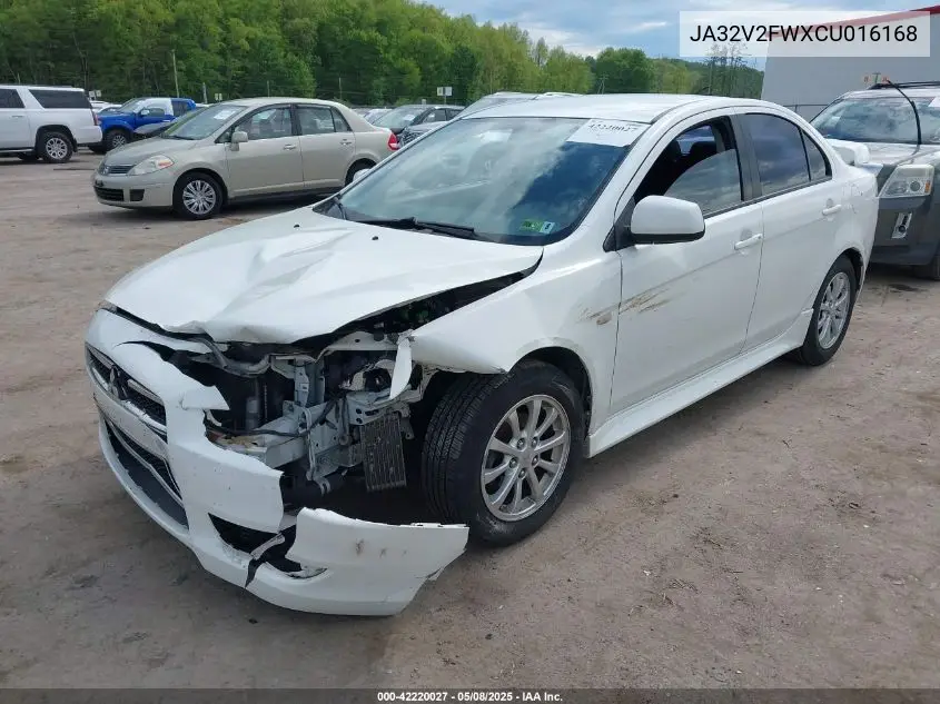 2012 Mitsubishi Lancer Se VIN: JA32V2FWXCU016168 Lot: 42220027