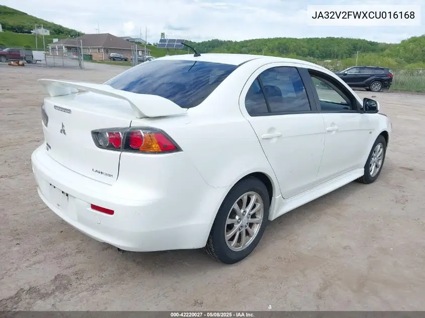 2012 Mitsubishi Lancer Se VIN: JA32V2FWXCU016168 Lot: 42220027