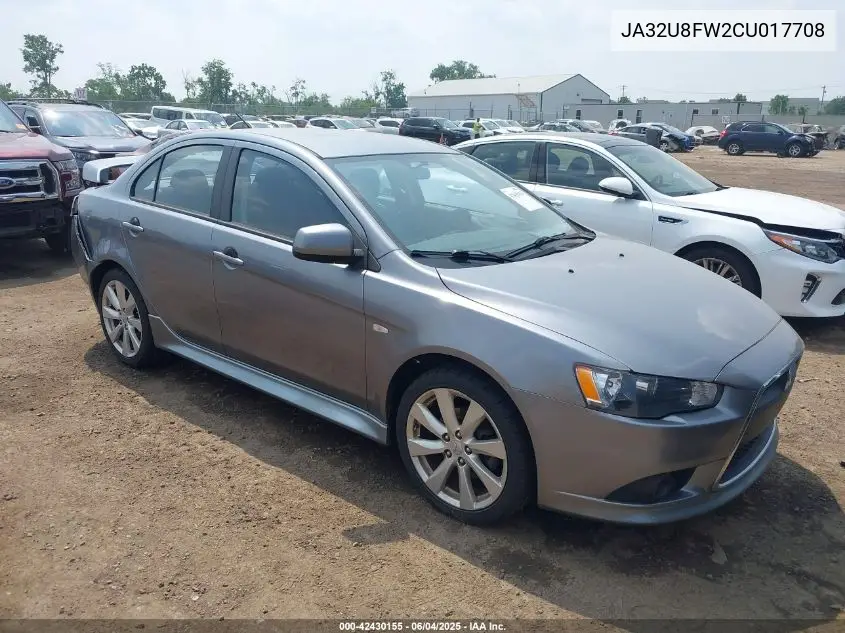 2012 Mitsubishi Lancer Gt VIN: JA32U8FW2CU017708 Lot: 42430155