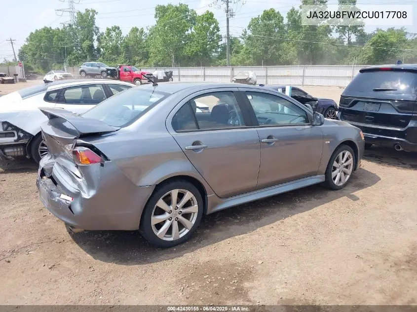 2012 Mitsubishi Lancer Gt VIN: JA32U8FW2CU017708 Lot: 42430155