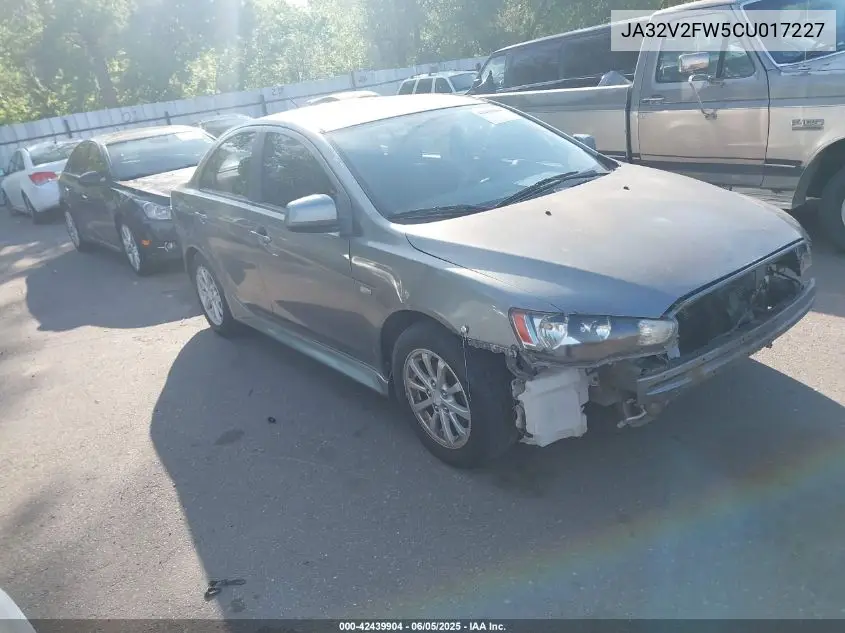 2012 Mitsubishi Lancer Se VIN: JA32V2FW5CU017227 Lot: 42439904