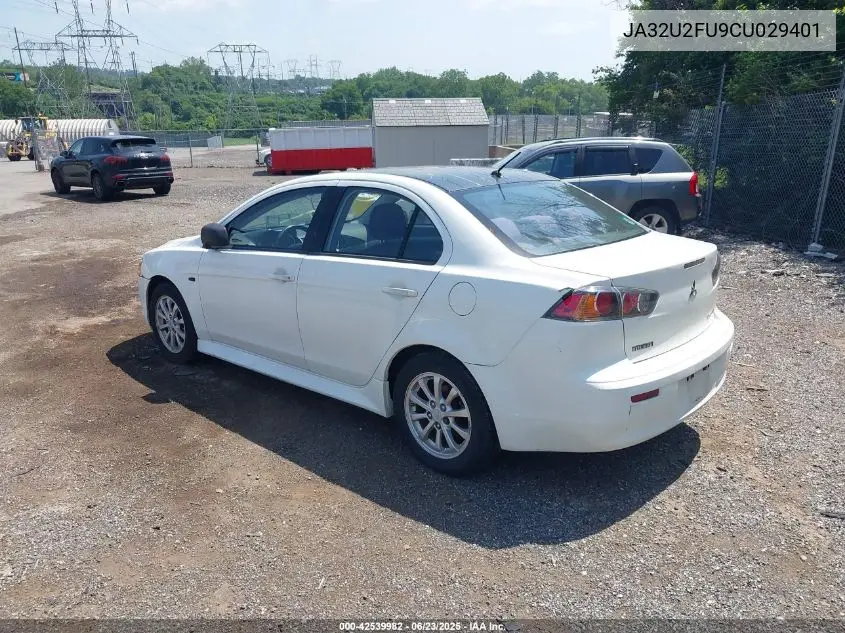 2012 Mitsubishi Lancer Es VIN: JA32U2FU9CU029401 Lot: 42539982