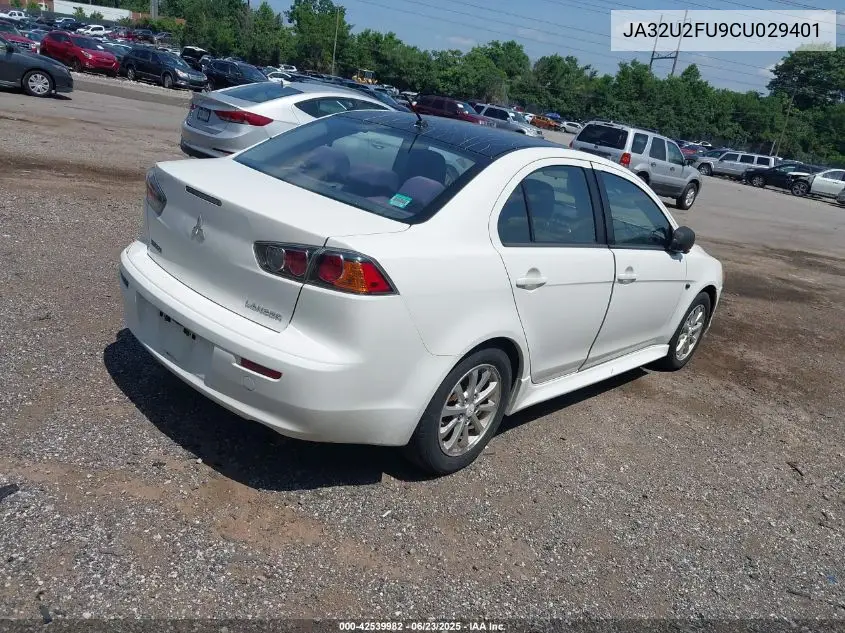 2012 Mitsubishi Lancer Es VIN: JA32U2FU9CU029401 Lot: 42539982