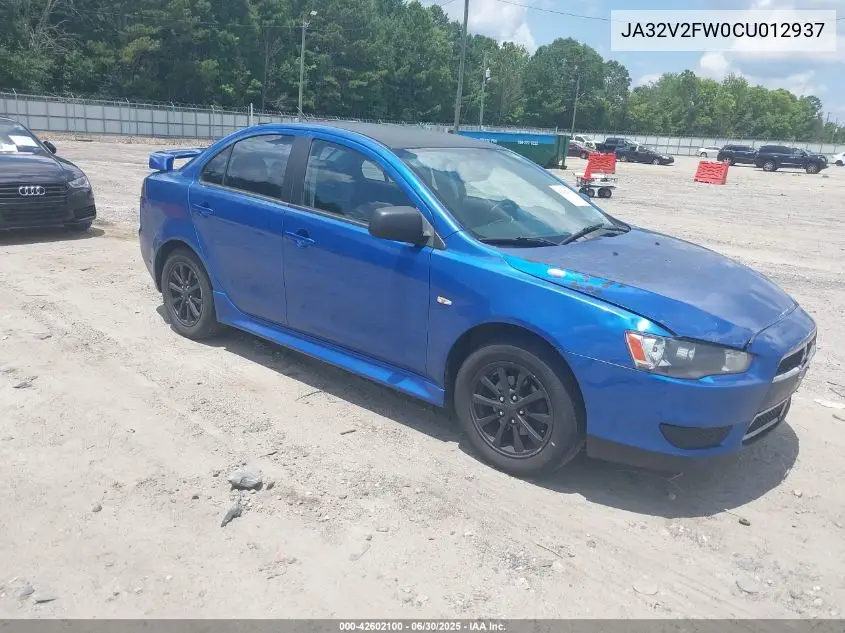 2012 Mitsubishi Lancer Se VIN: JA32V2FW0CU012937 Lot: 42602100