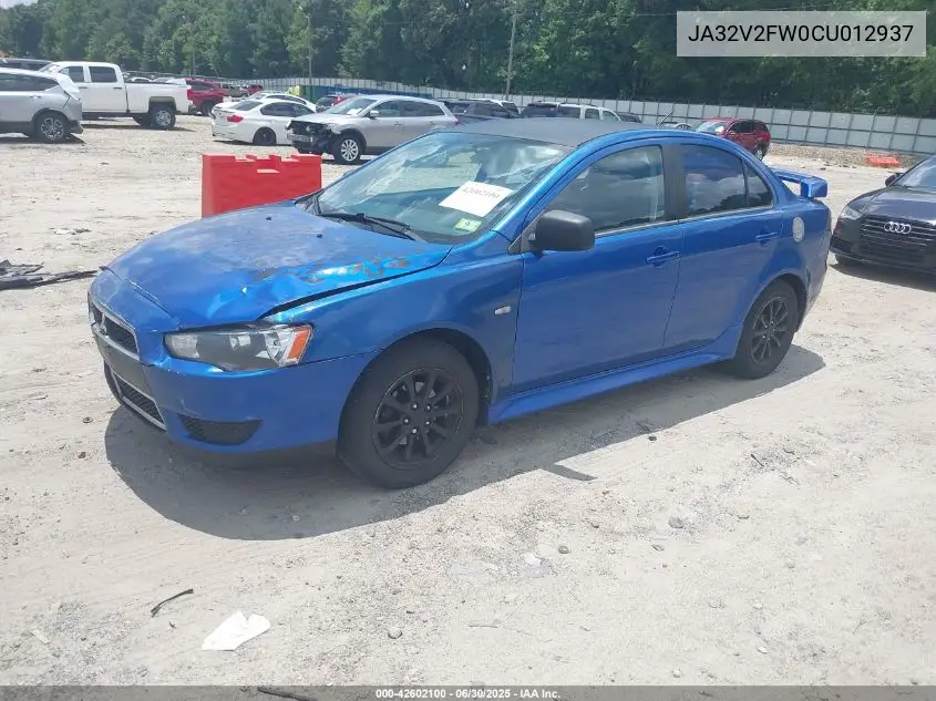 2012 Mitsubishi Lancer Se VIN: JA32V2FW0CU012937 Lot: 42602100